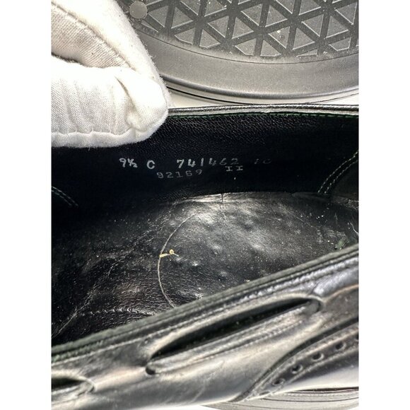 Florsheim Imperial Mens Leather Tasseled Loafers Shoes Size 9.5 C Black Slip On - Picture 5 of 9